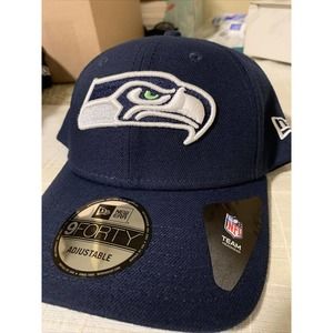 Seattle Seahawks NFL Football NewEra 9Forty Snapback Strap Blue Hat Cap